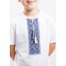 Embroidered t-shirt with short sleeves "Colours" blue/white